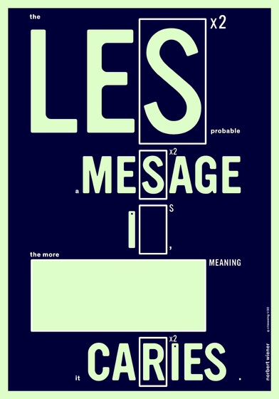 the less probable a message